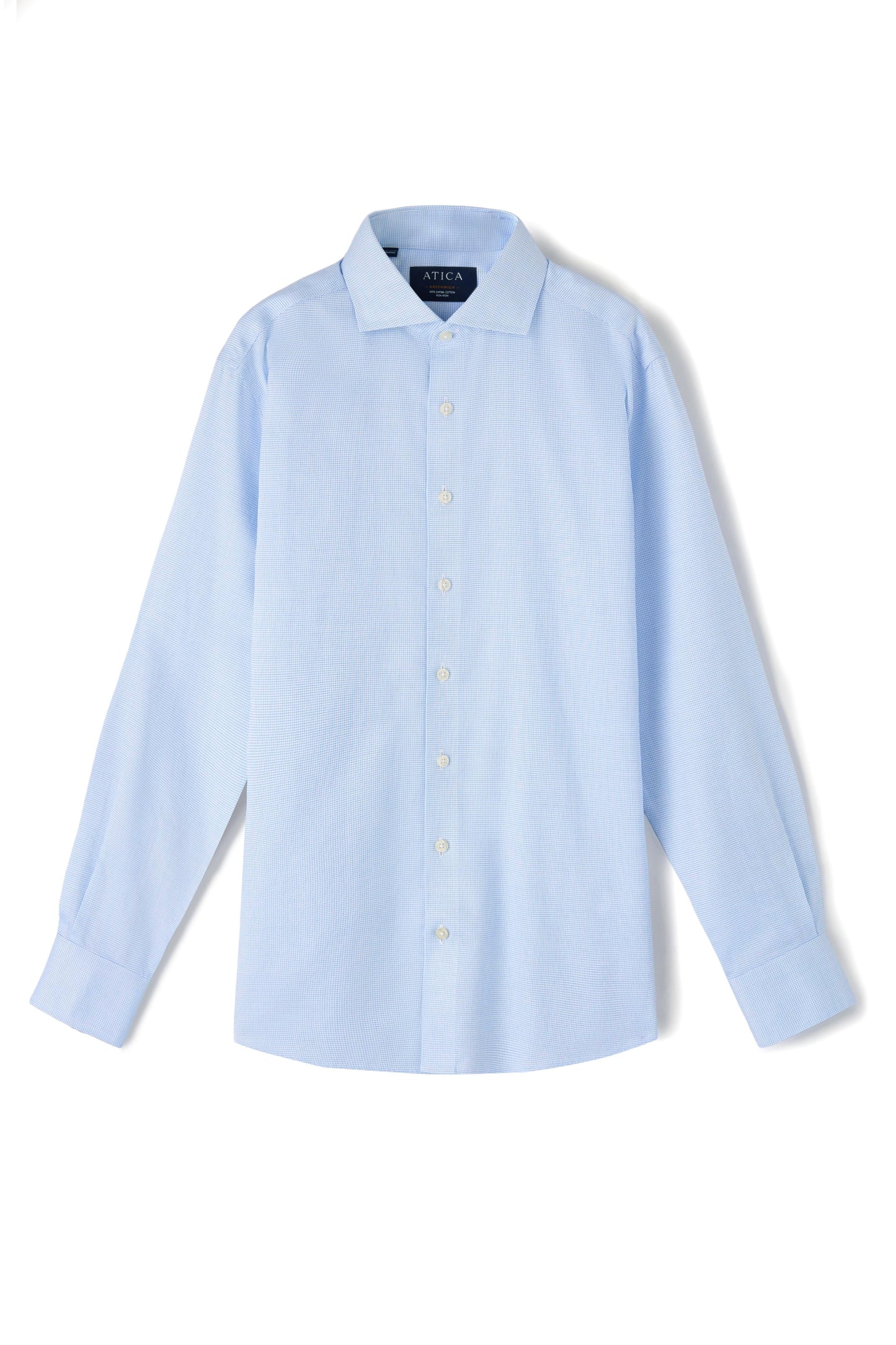 Greenwich Light Blue Grid Shirt