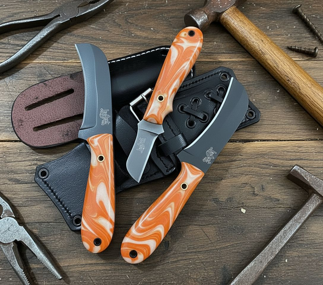 Knife Lineman Black set of 3 #006