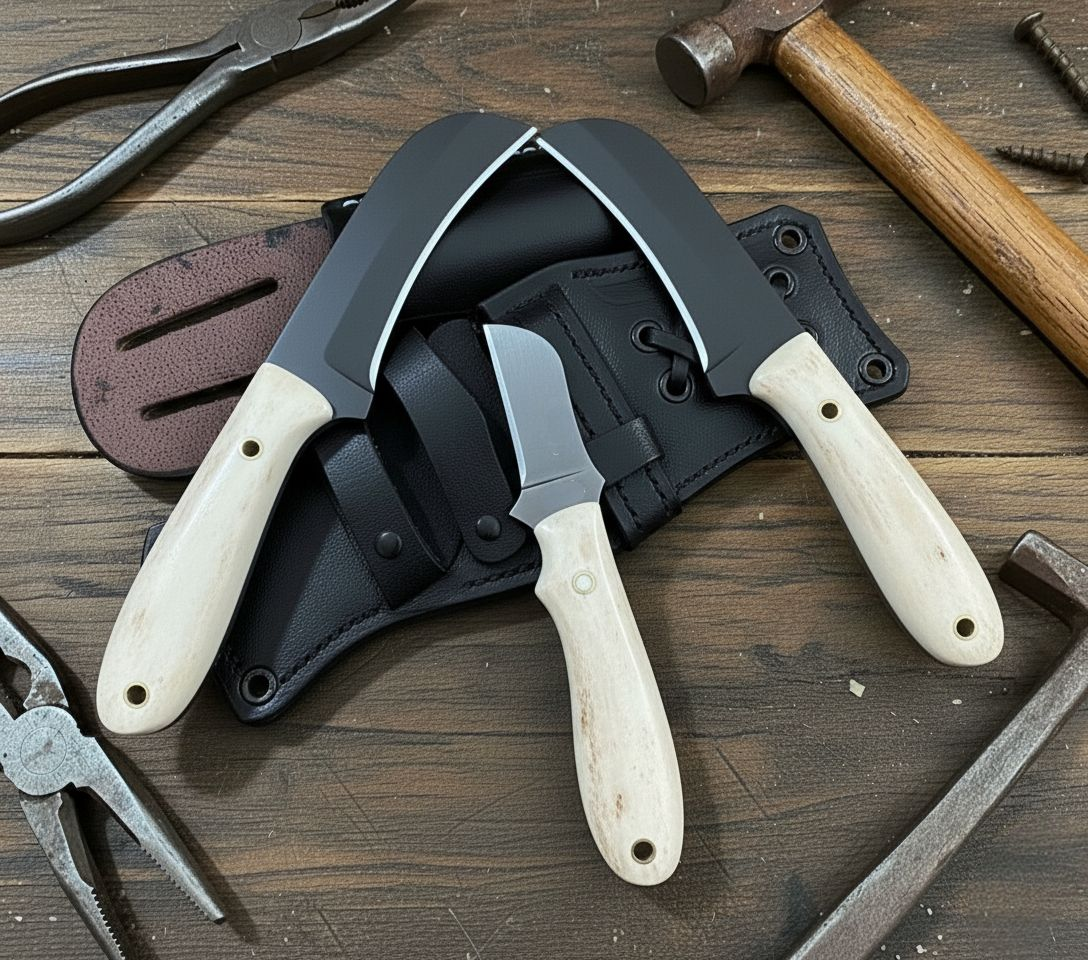 Knife Lineman Black set of 3 #006