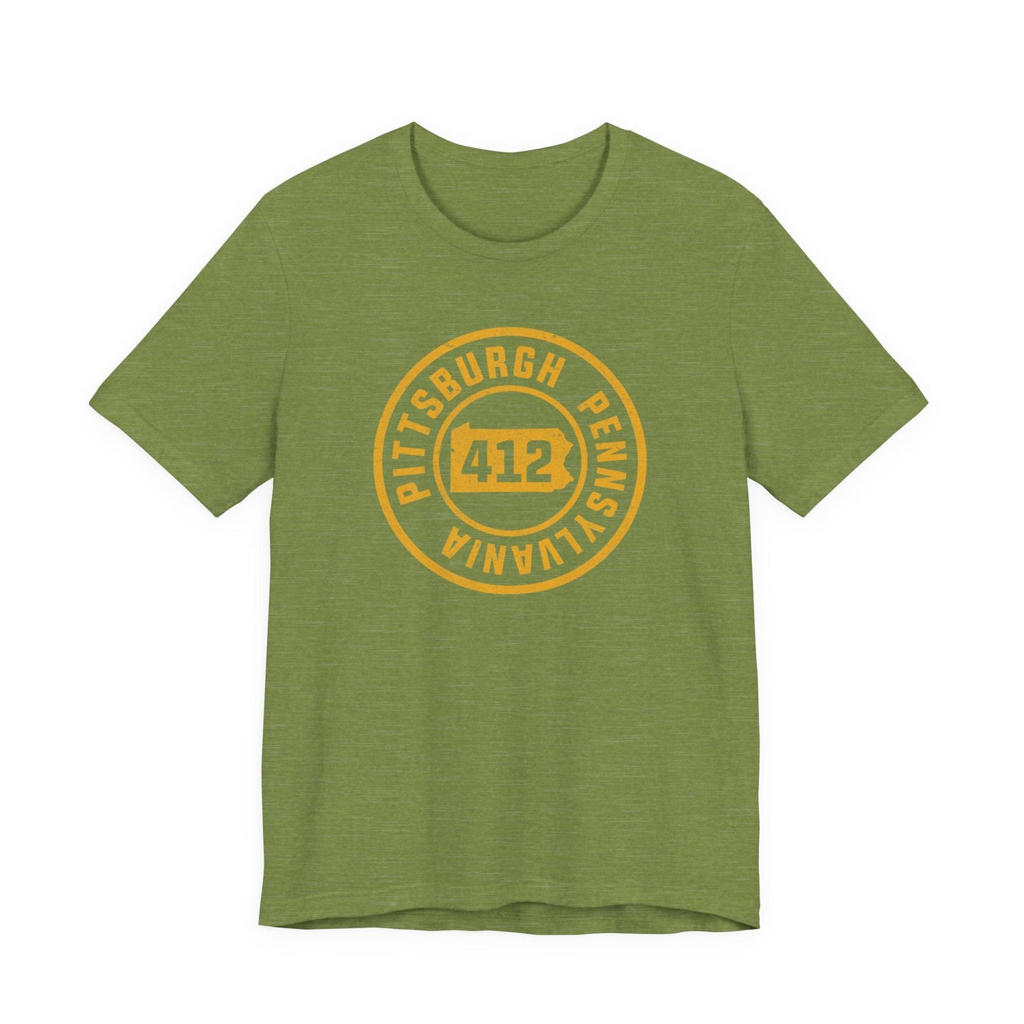 412 Area Code Pittsburgh Pa Stamped Short Sleeve T-Shirt