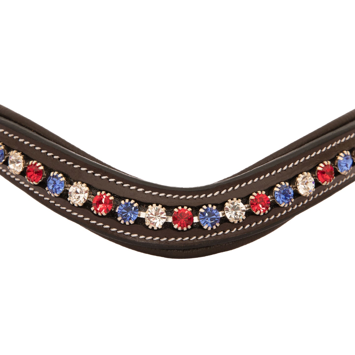 ExionPro Designer Red, Blue & White linked Crystal Browband
