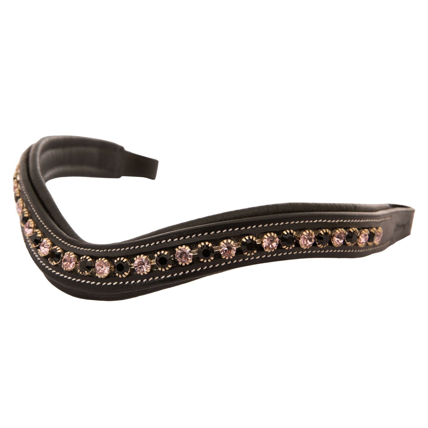 ExionPro Elegant Soft Padded Jet, Light Amethyst Colored Crystal Browband