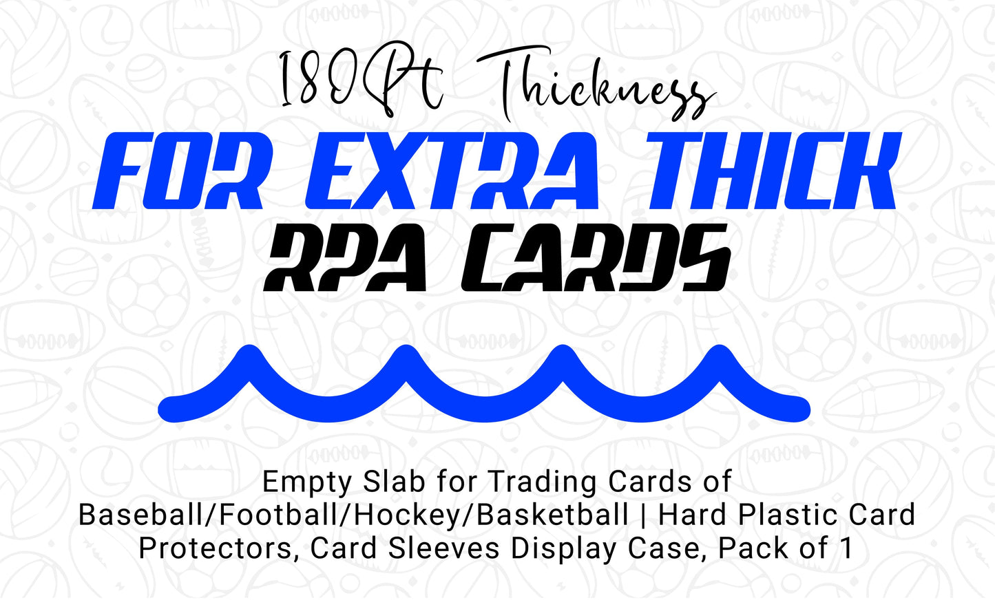 Vanity Slabs Holder 180pt Thickness for Extra Thick RPA Cards Empty Slab for Very Thick Trading Cards for Baseball Football Hockey Basketball Cards