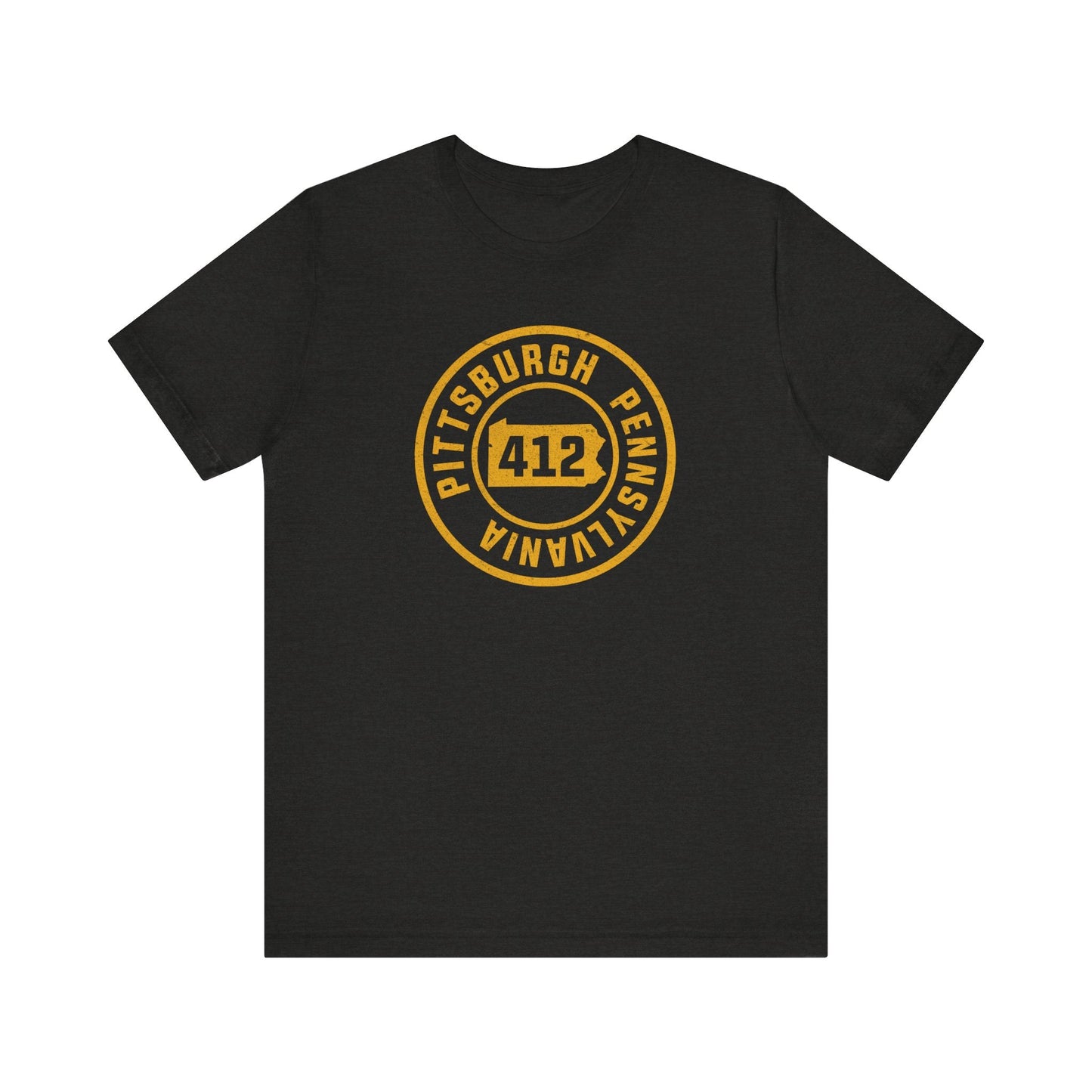 412 Area Code Pittsburgh Pa Stamped Short Sleeve T-Shirt