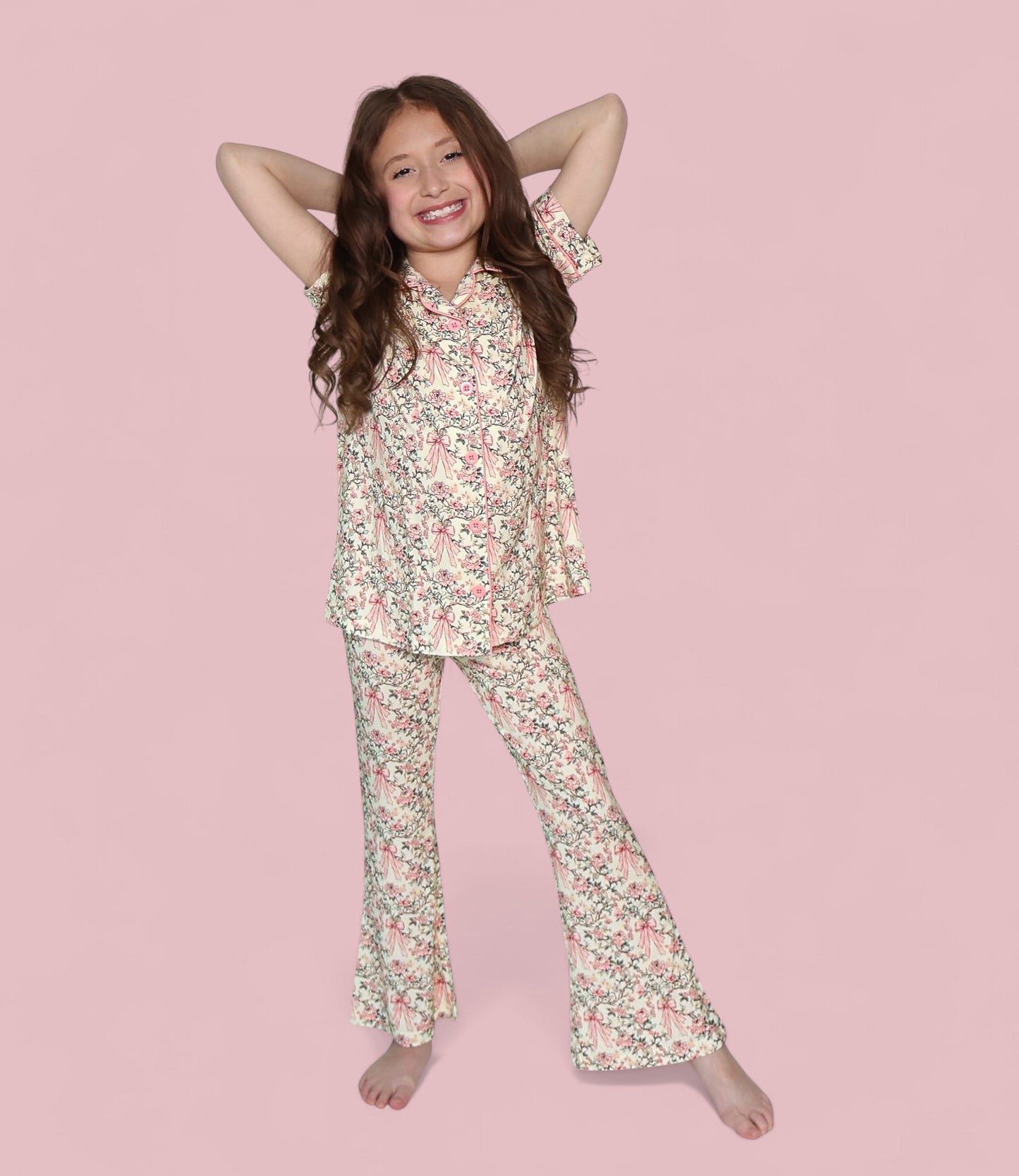 VICTORIAN BLOOM DREAM GIRL'S FLARE SET