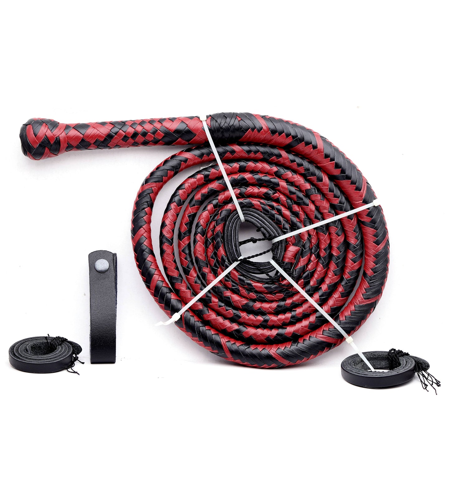 Red & Black Bull Whip – Handmade for Whipcracking