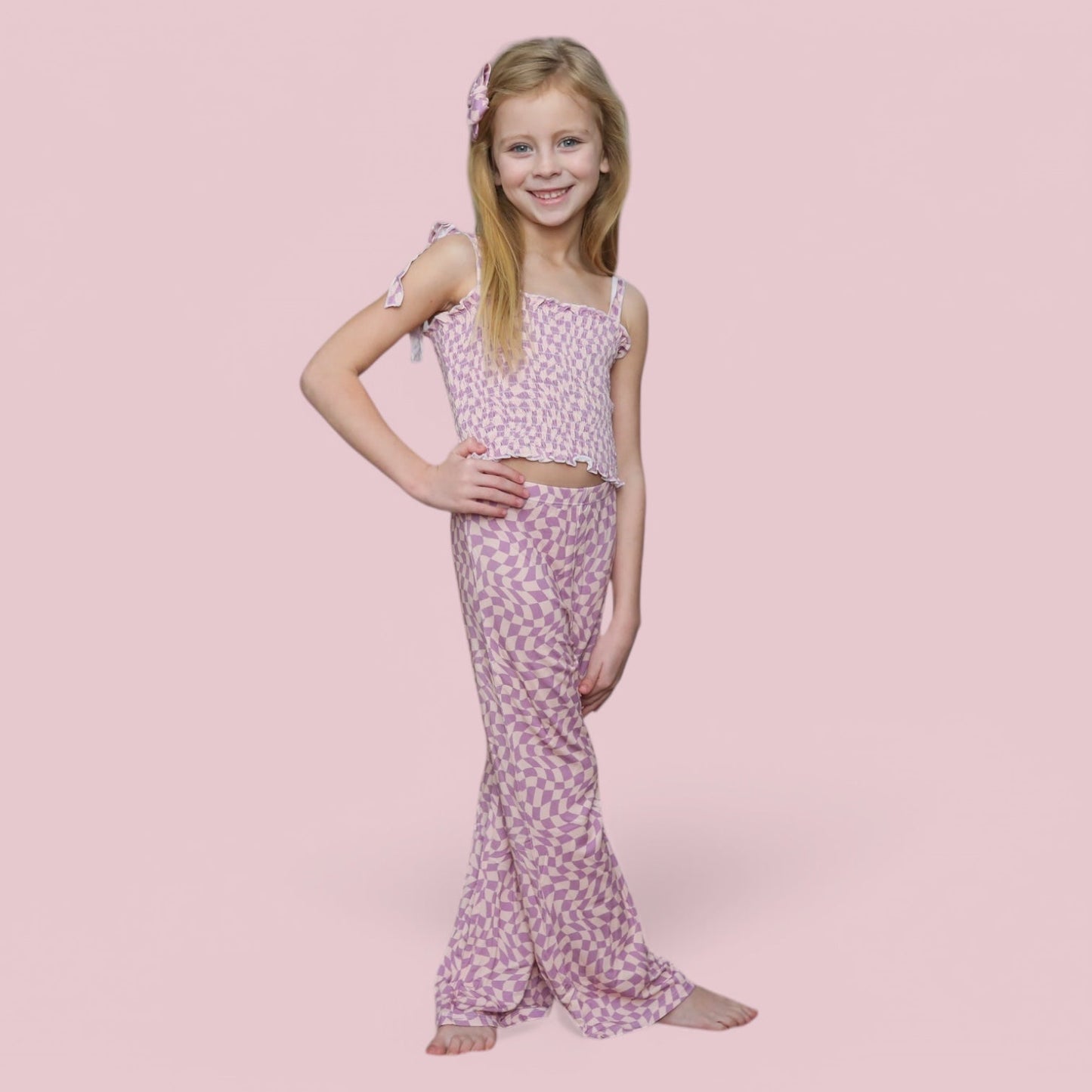 PLUM WAVY DREAM BOW HAIR CLIPS