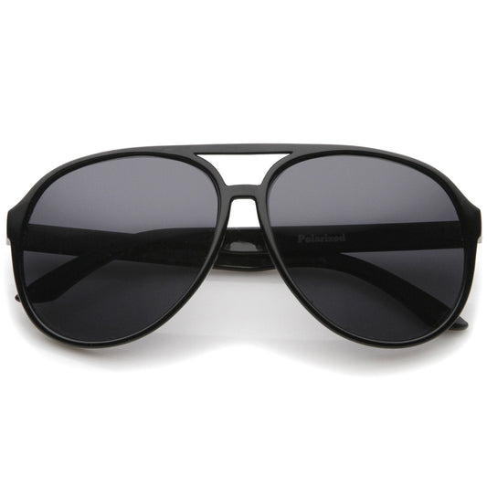 Retro 1980's Fashion Plastic Aviator Polarized Lens Sunglasses 6119