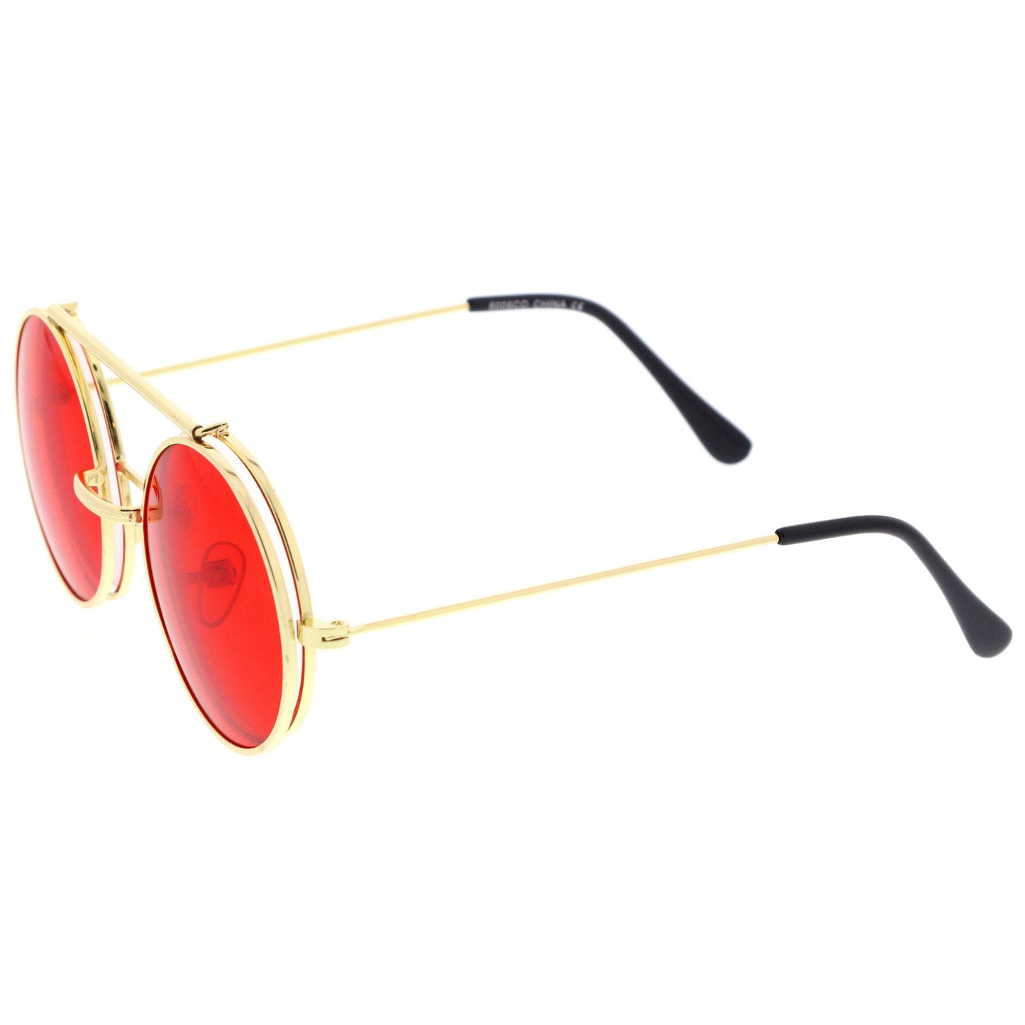 Steampunk Vintage Circle Round Flip Up Vintage Sunglasses 8793