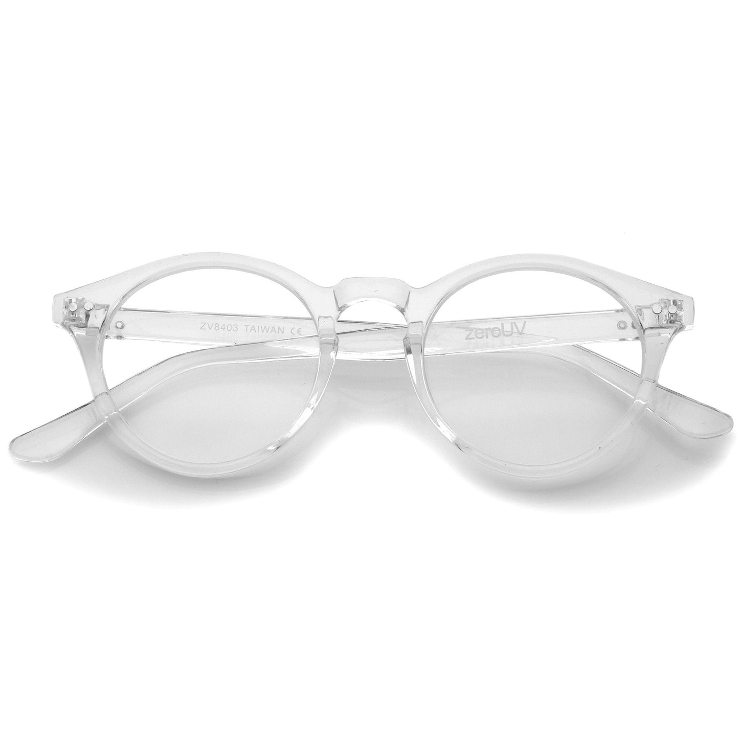 Vintage European Clear Lens Small Round Glasses 8403