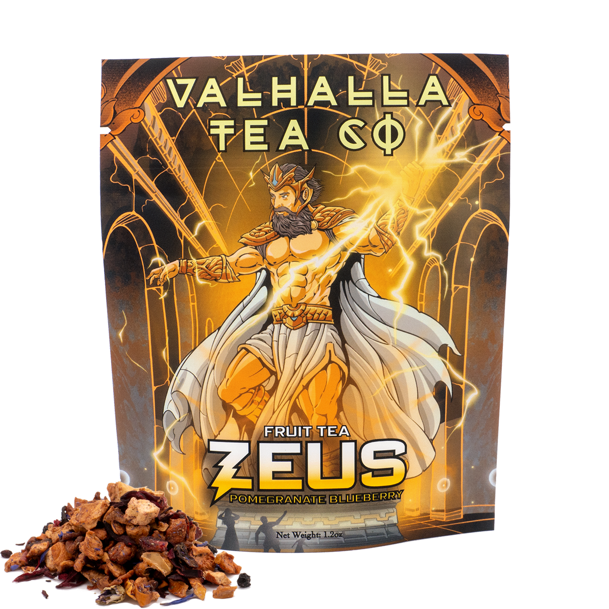 Zeus | Pomegranate, Blueberries, Hibiscus | Fruit Tea | Non-Caffeinated