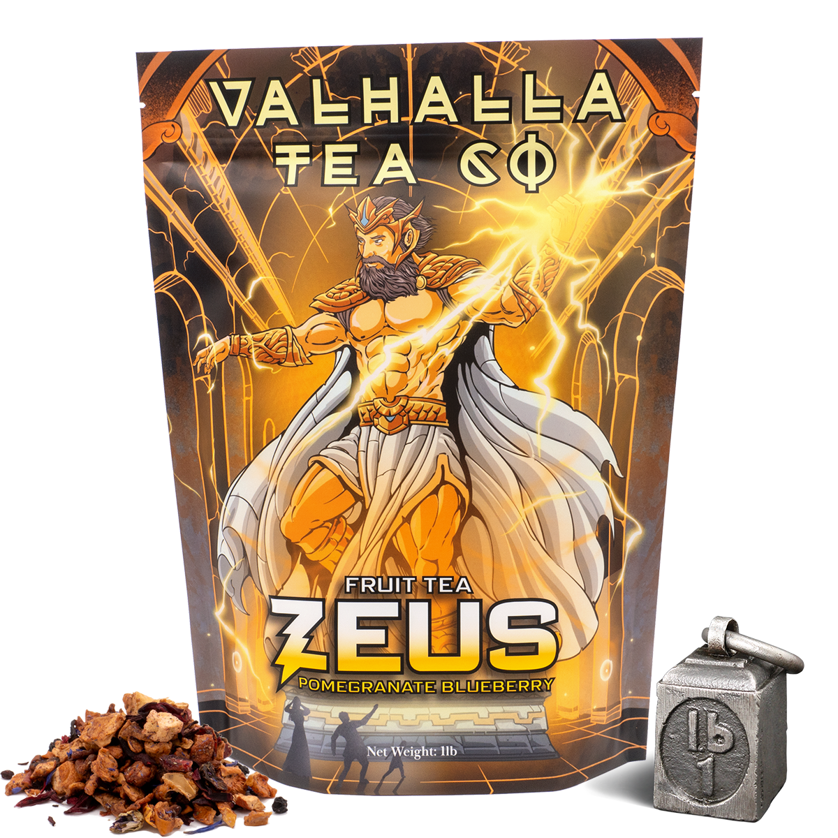 Zeus | Pomegranate, Blueberries, Hibiscus | Fruit Tea | Non-Caffeinated