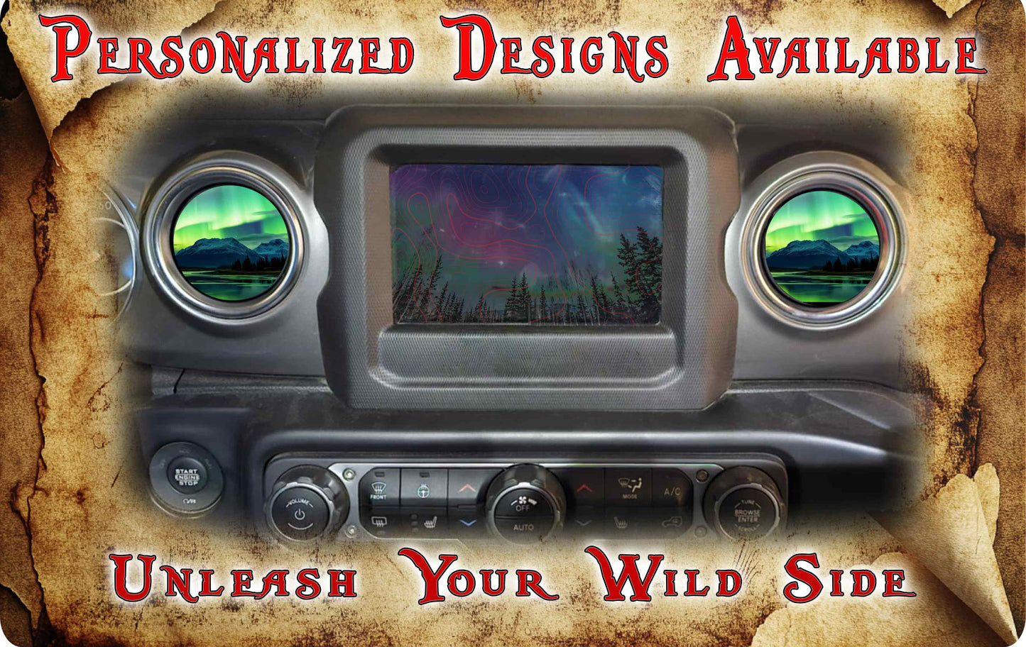 Steering wheel decal Northern lights 120