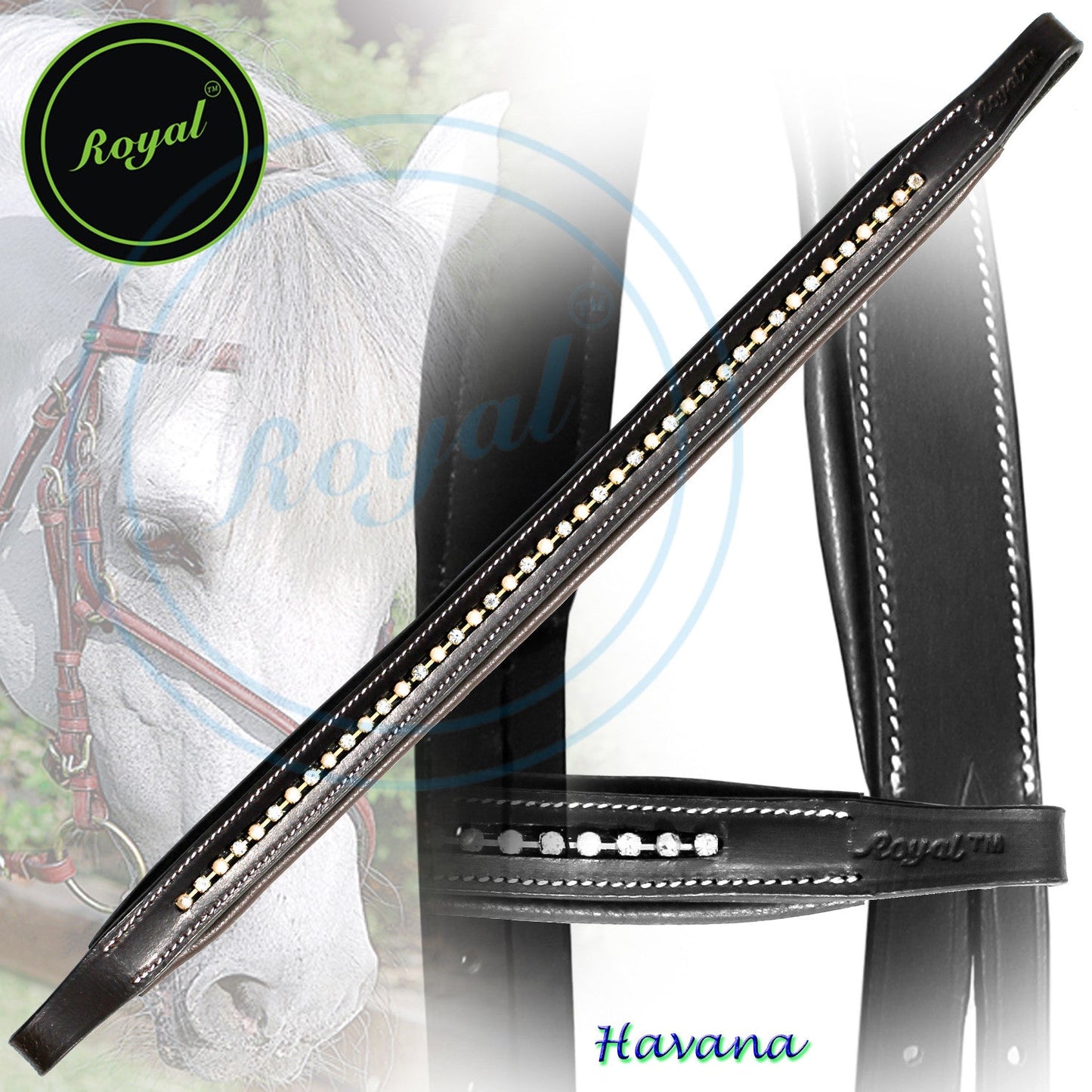 ExionPro Elegant Tiny Sparkling Crystal Padded Browband