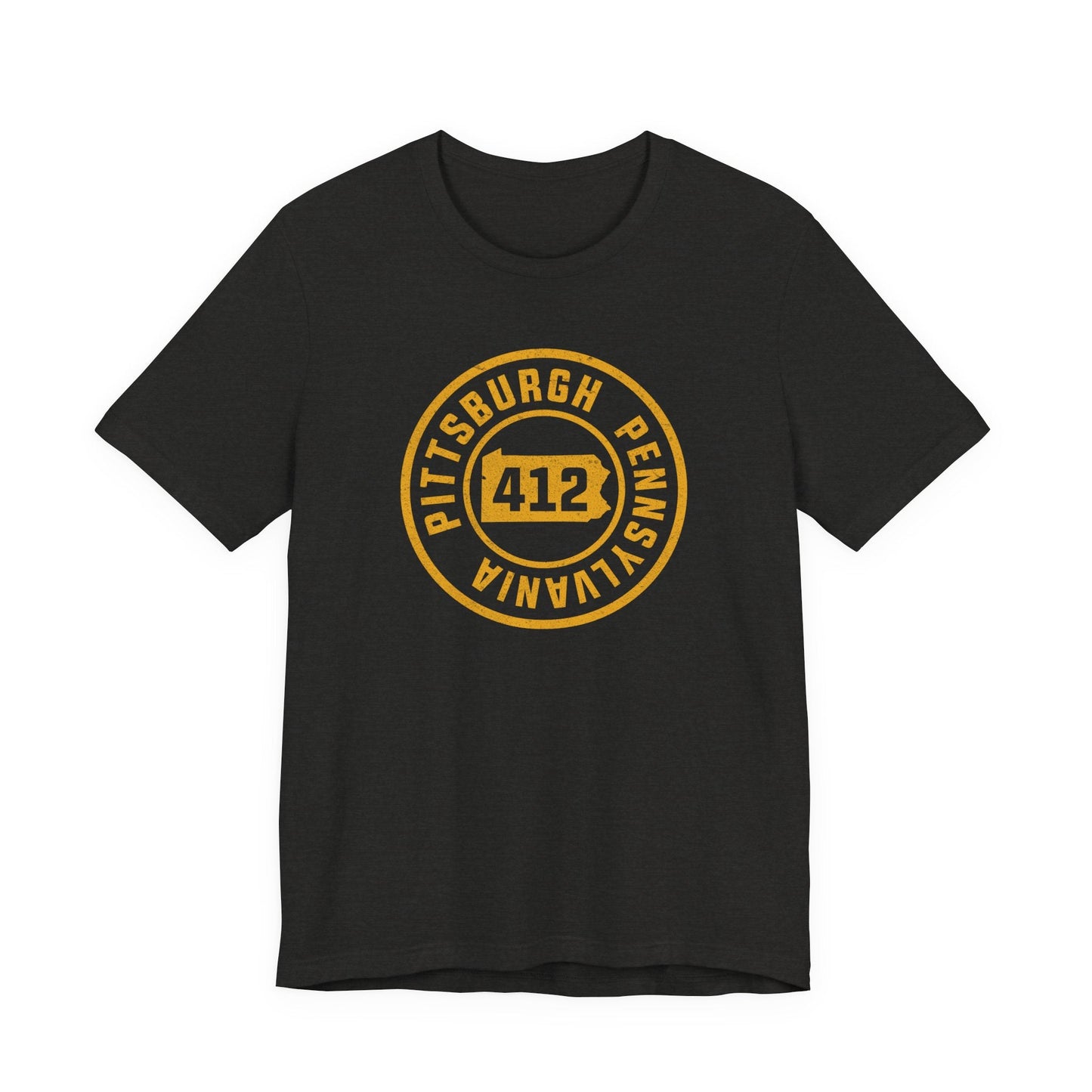 412 Area Code Pittsburgh Pa Stamped Short Sleeve T-Shirt