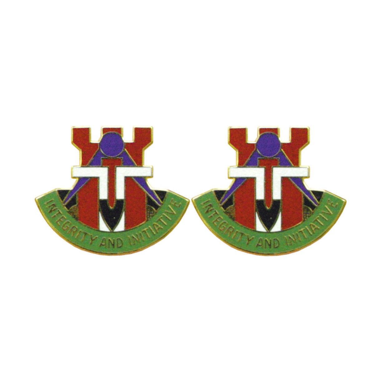 194th Engineering Brigade Tennessee Distinctive Unit Insignia - Pair - INTEGRITY AND INITIATIVE