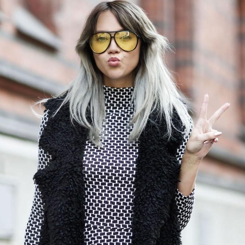 Retro 1980's Fashion Plastic Aviator Yellow Driving Lens Sunglasses