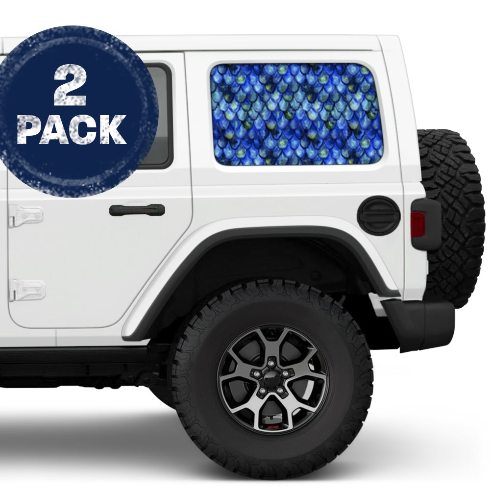 Mermaid Scales Side Windows Printed Vinyl Decal