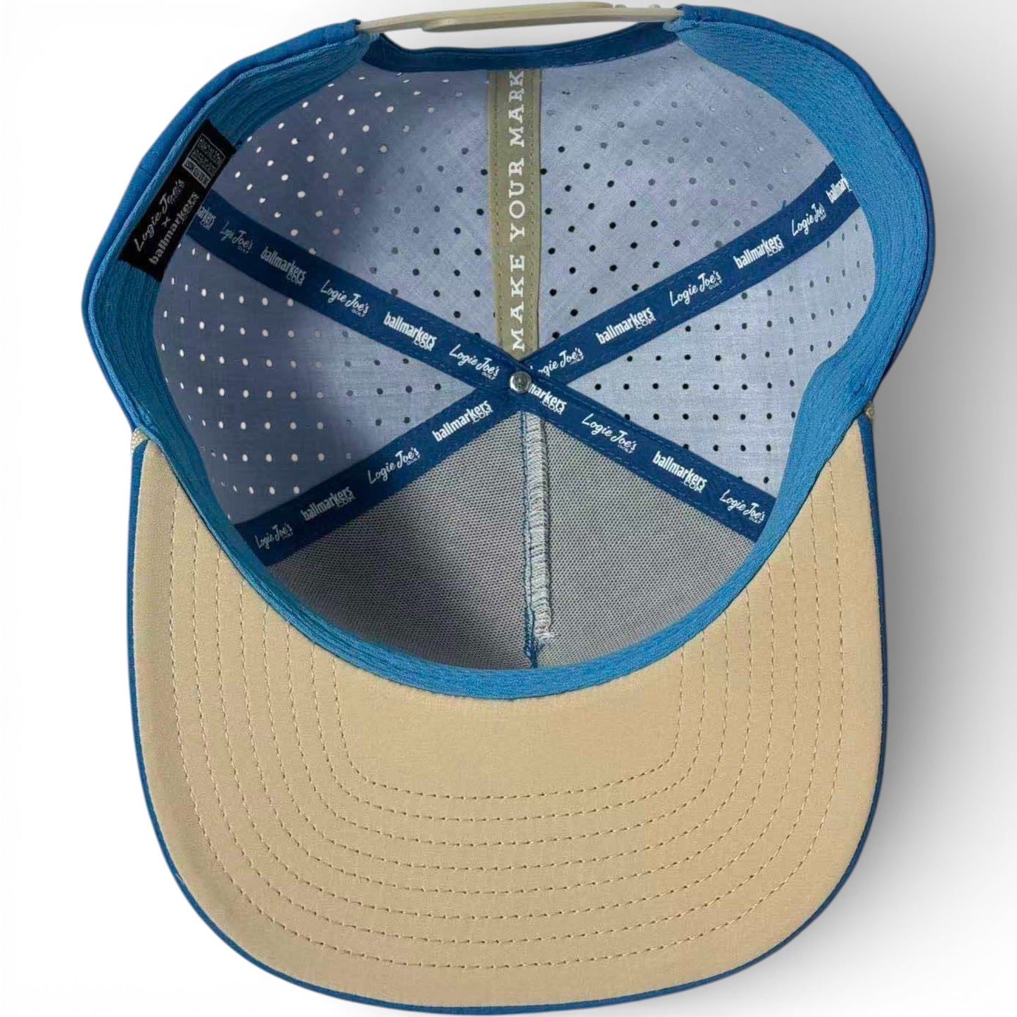 Fairway Palms Golf Hat | Snapback Cap | Built-in Magnetic Ball Marker Holder + Marker Included | Adjustable | One Size