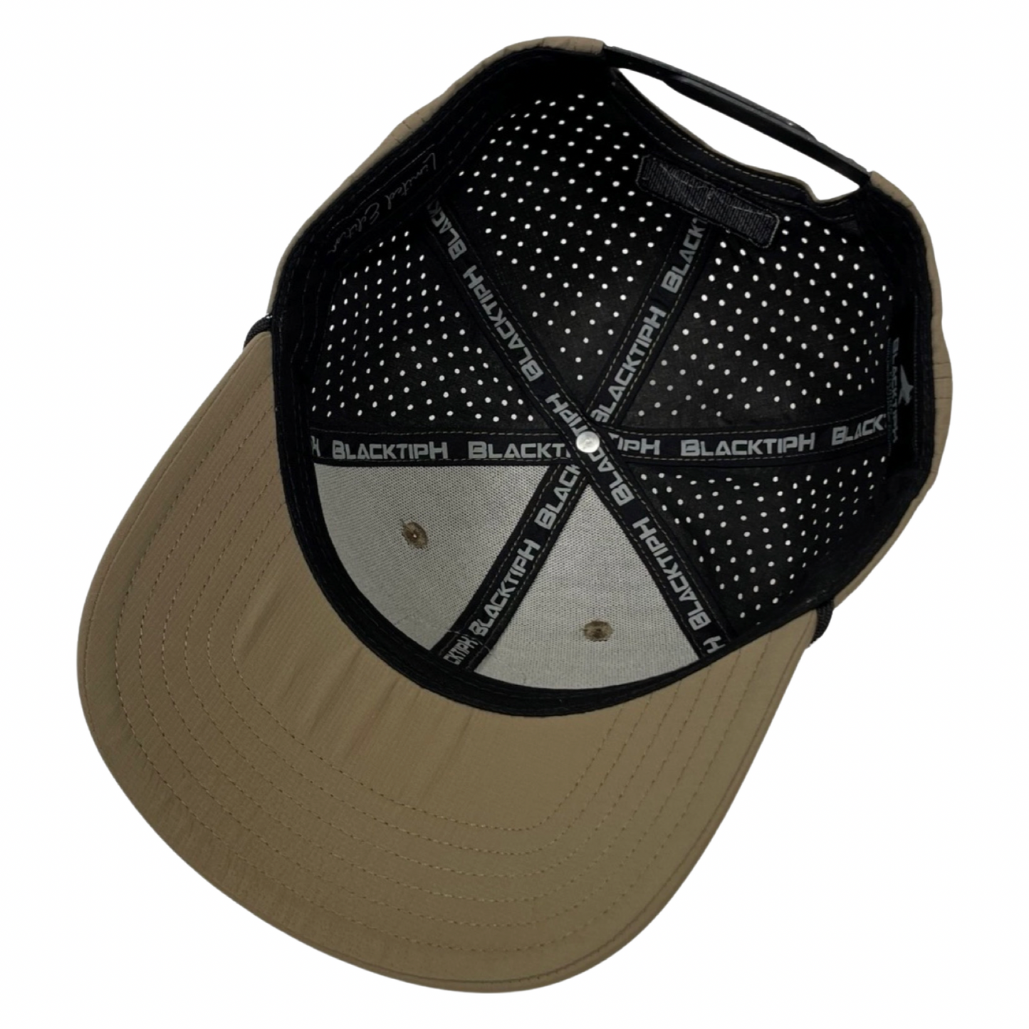 Khaki PVC Performance Snapback Hat