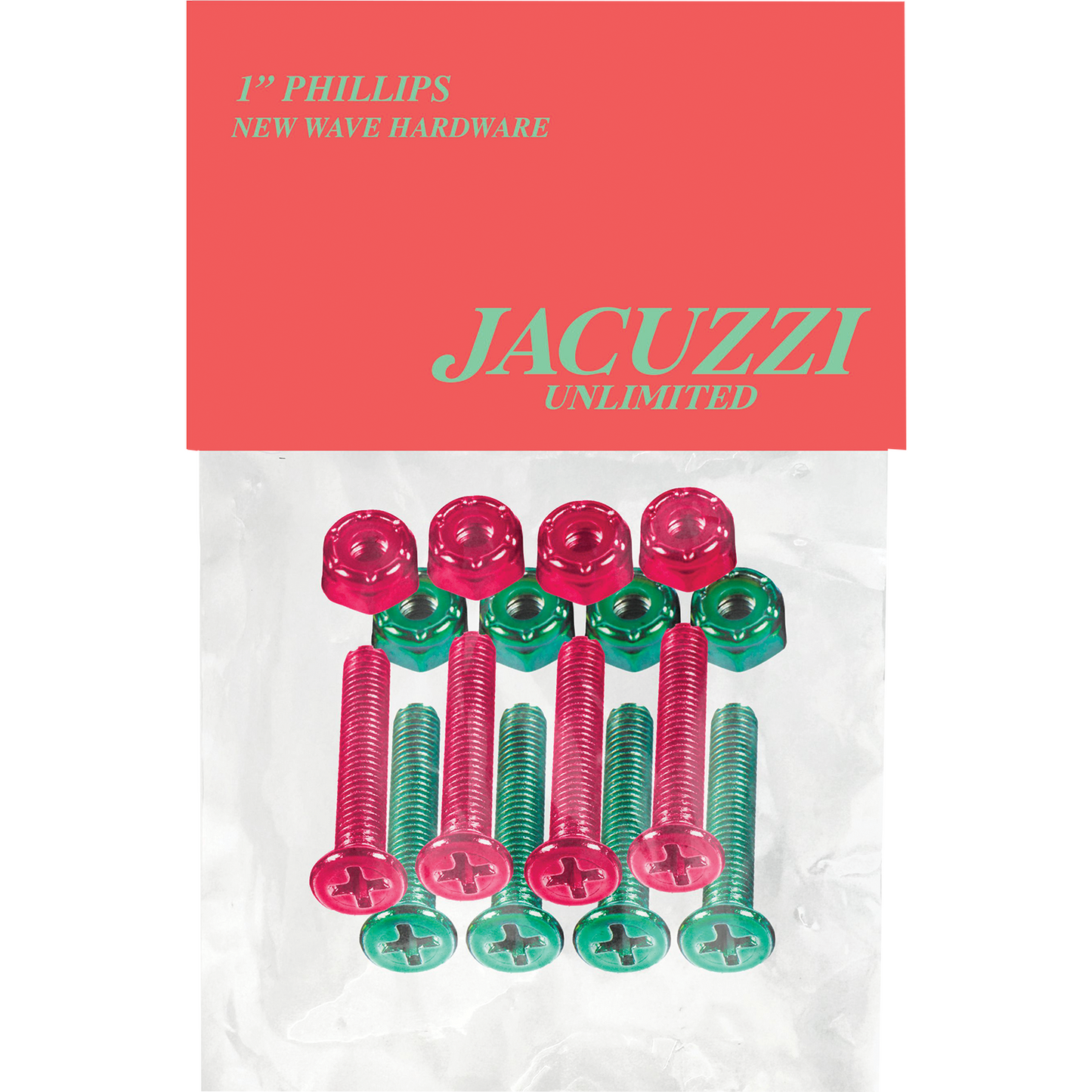 Jacuzzi New Wave Hardware Set 1" Phillips - Salmon/Mint