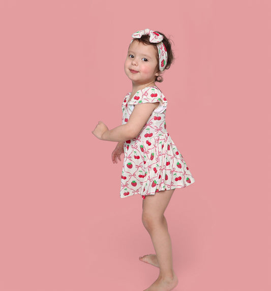 CHERRY BOW BERRY DREAM BODYSUIT DRESS