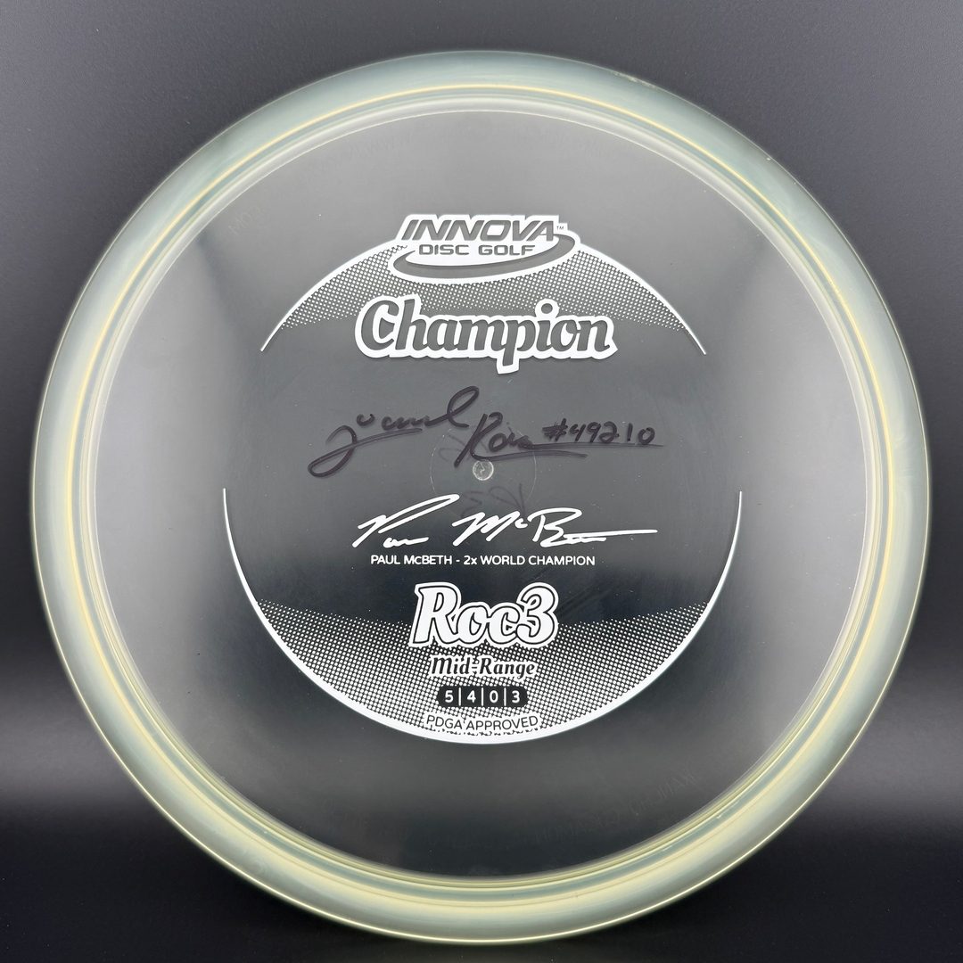 Champion Roc3 *Signed* - Jared Roan - 2013 Paul McBeth 2x!