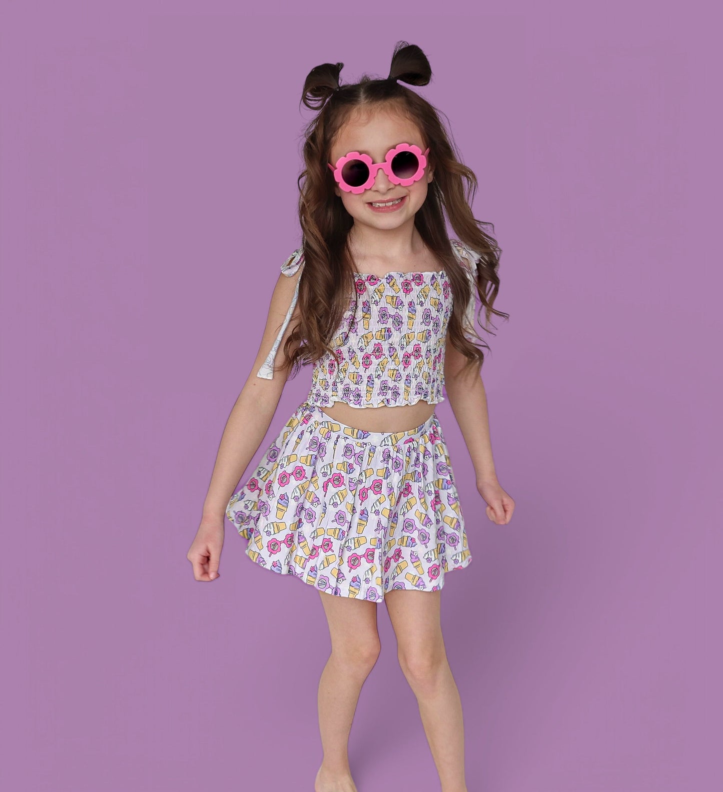 SWEET SUMMER DREAM SMOCKED SKORT SET