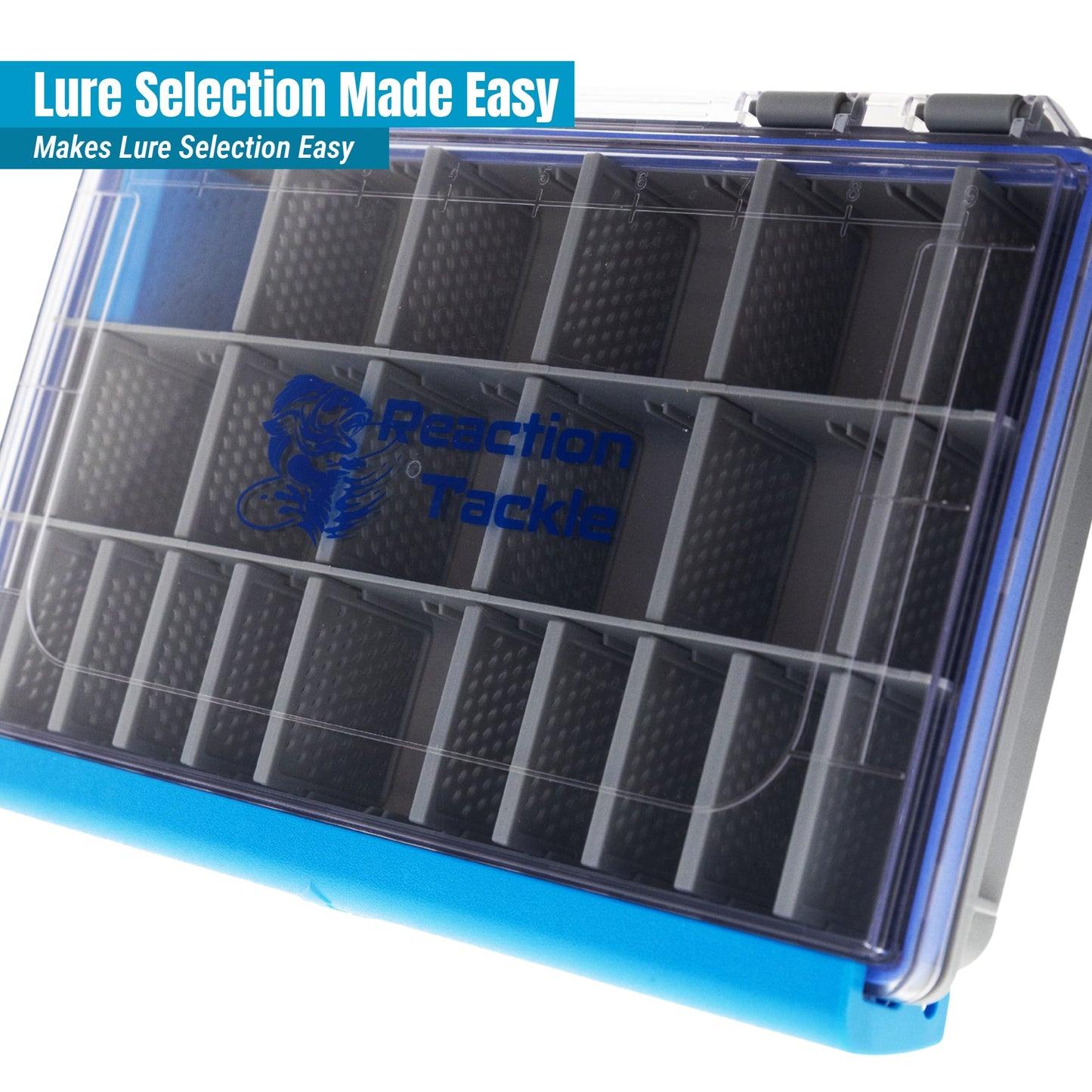 Reaction Tackle Ultra Elite Tackle Tray- Water Resistant with Single Clip Design - New