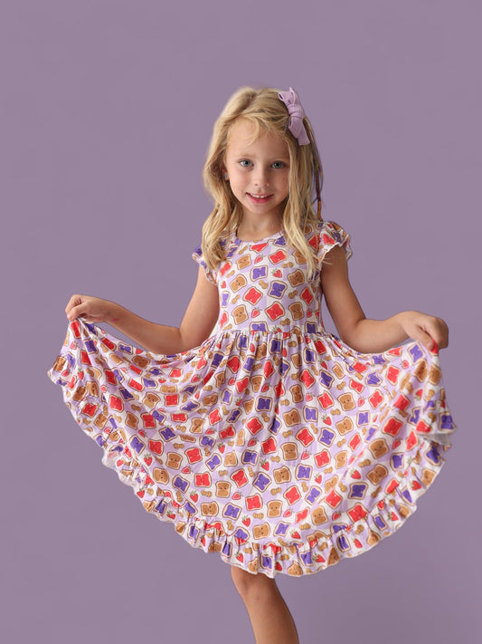 EXCLUSIVE PEANUT BUTTER JELLY TIME DREAM RUFFLE DRESS