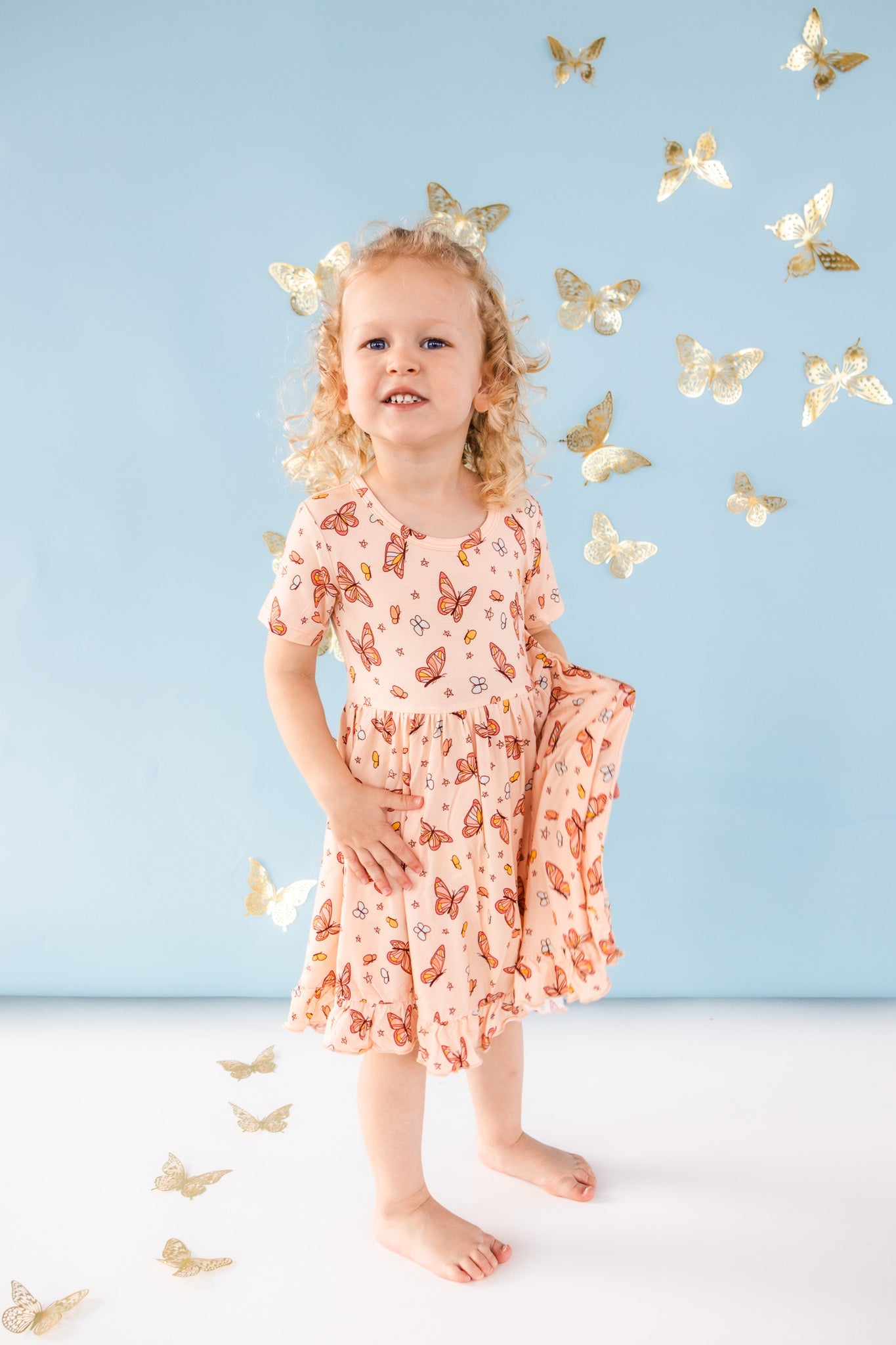 CHASING BUTTERFLIES DREAM RUFFLE DRESS