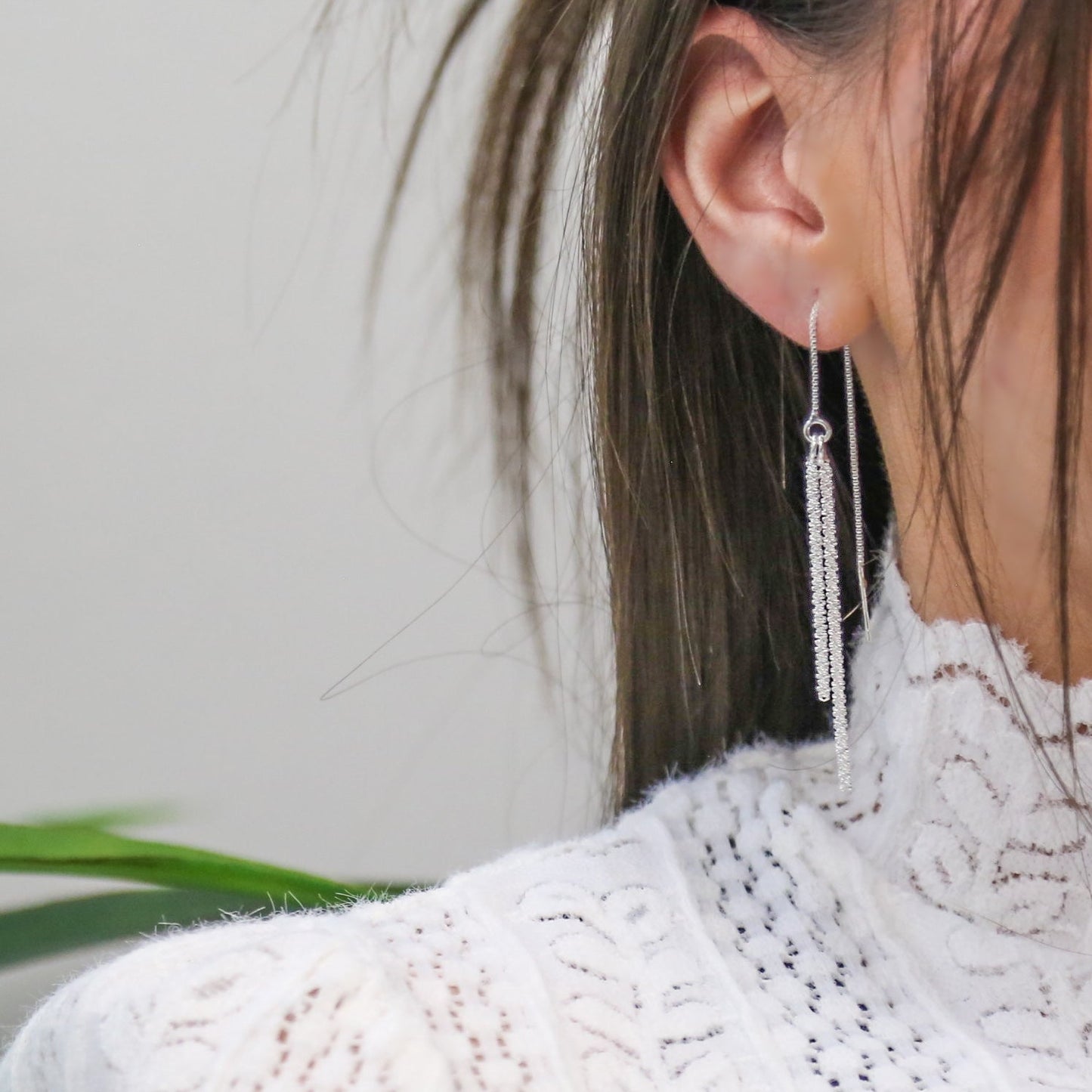 WATERFALL - 925 Sterling Silver Dangle Earrings