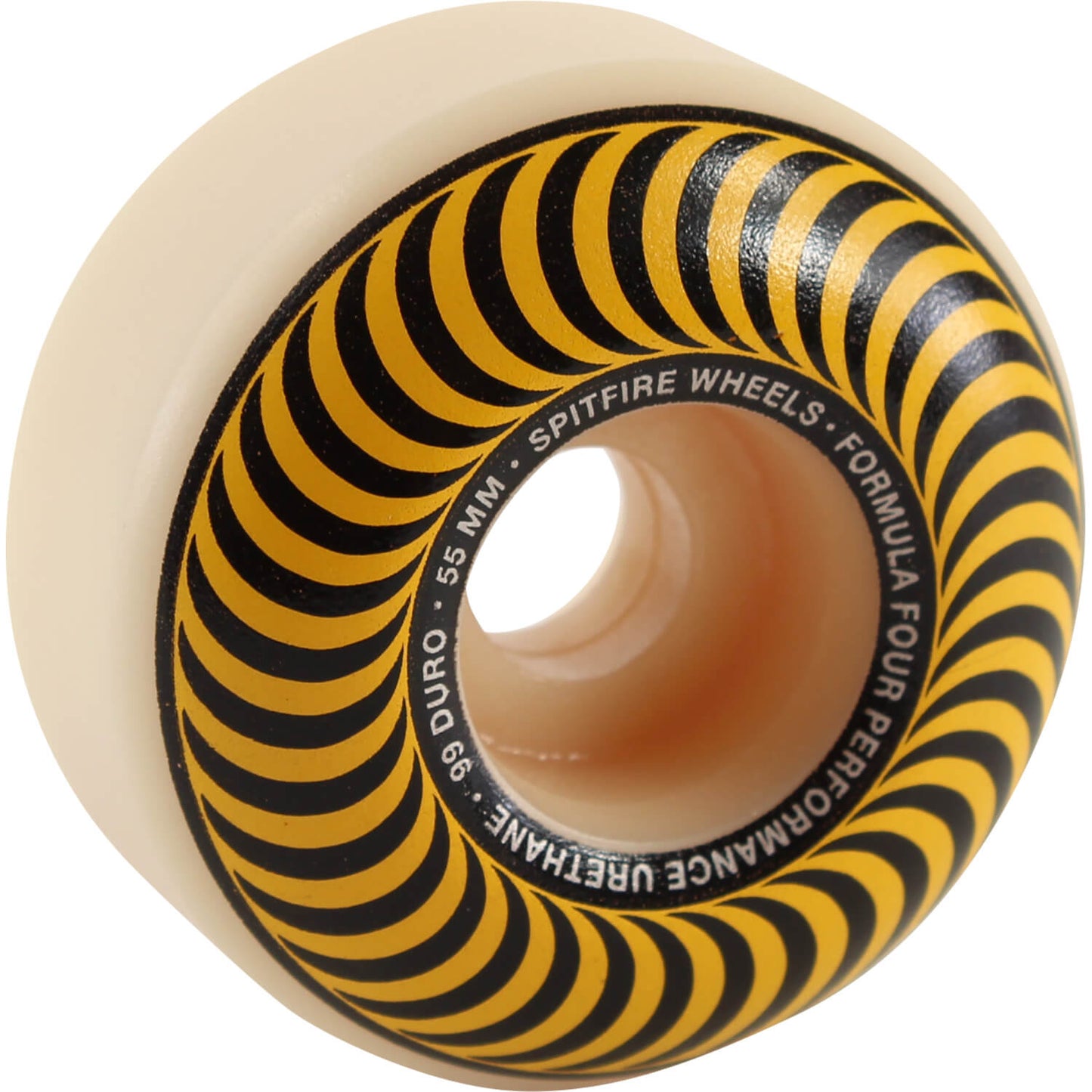 Spitfire Wheels F4 Classic Swirl 55mm 99a - White/Yellow (Set of 4)