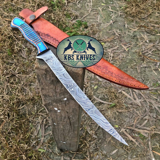 Best Knife for Filleting Fish – Handmade Damascus Fillet & Boning Knife