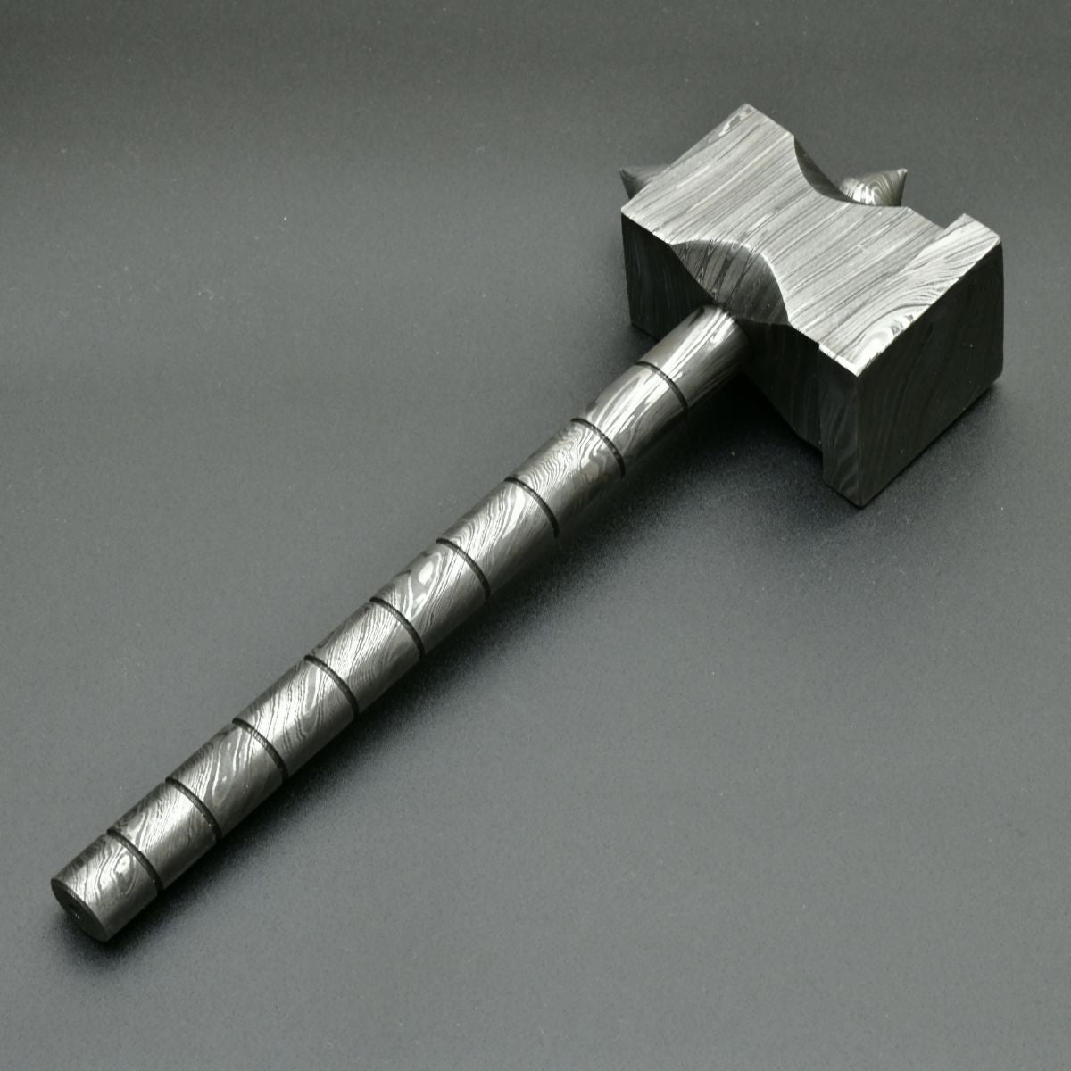 The Crusher Handmade Damascus Steel Hammer