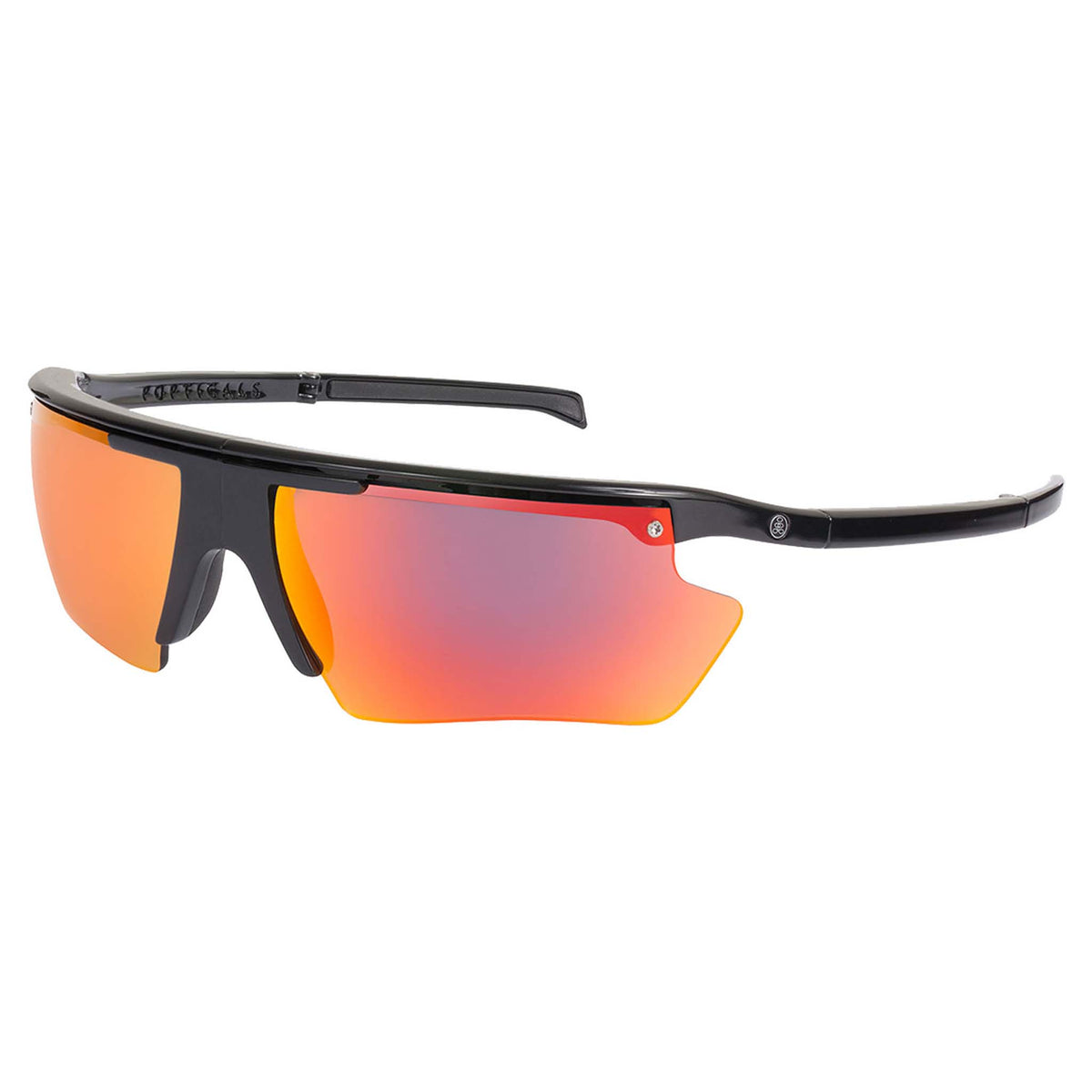 POPEDGE | Small Gloss Black | Polarized Gray/Red Mirror | Popticals
