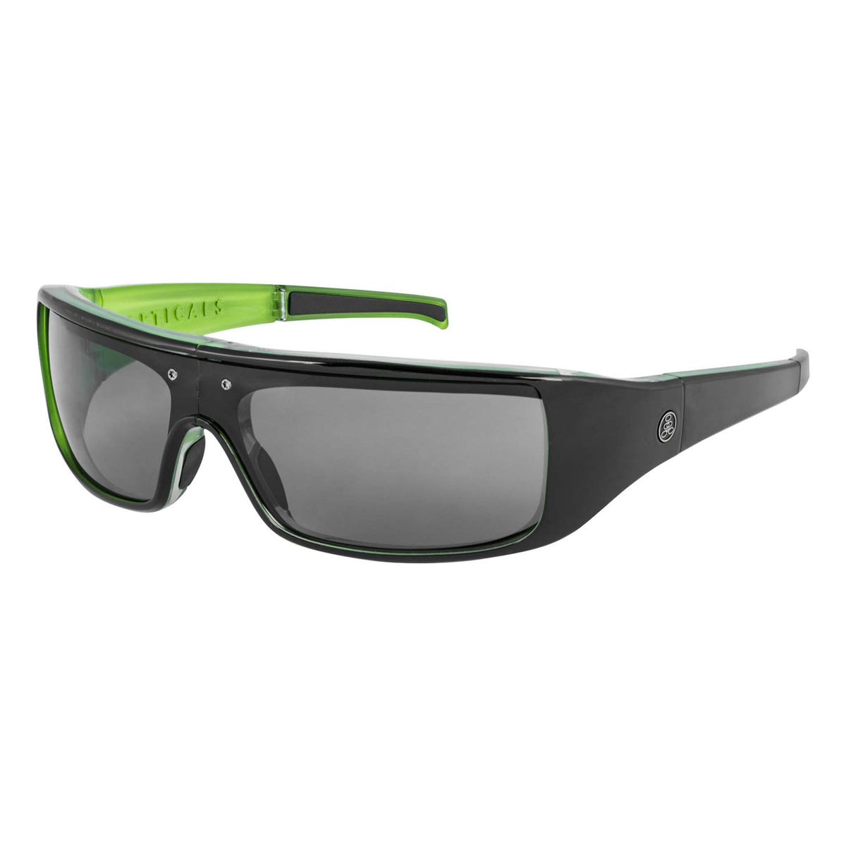 POPGEAR | Gloss Black/Green Crystal | Polarized Gray | Popticals