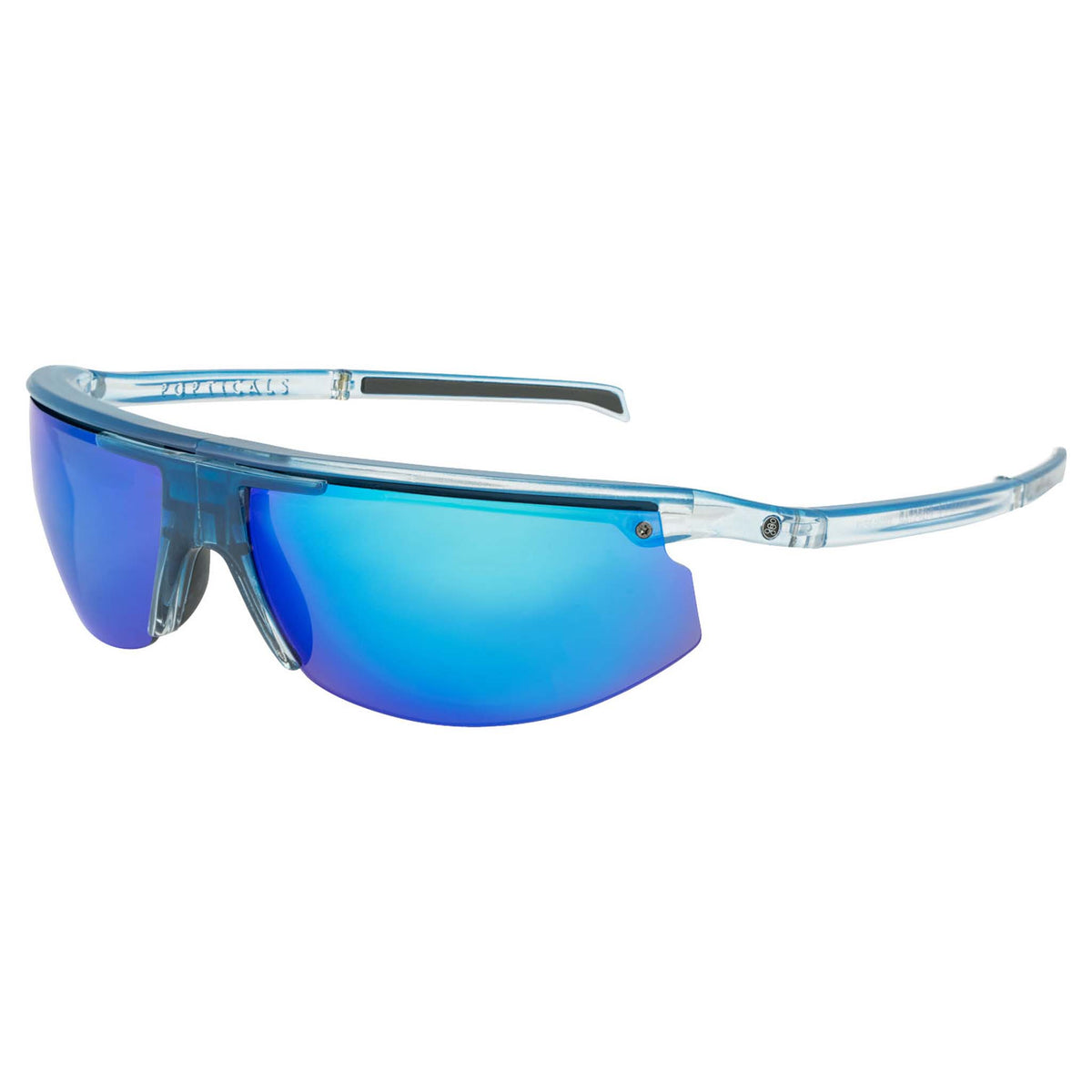 POPSTAR | Small Gloss Blue/Clear Crystal | Polarized Gray/Blue Mirror | Popticals
