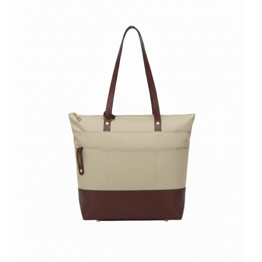 Harriet | Khaki Nylon + Brown Leather