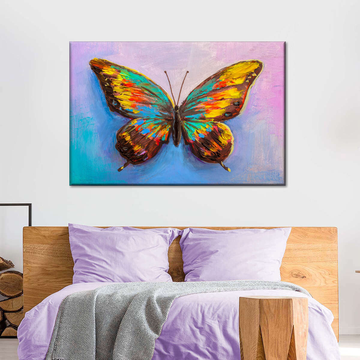 Multicolored Butterfly Wall Art