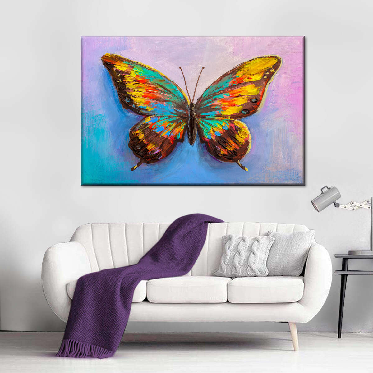 Multicolored Butterfly Wall Art