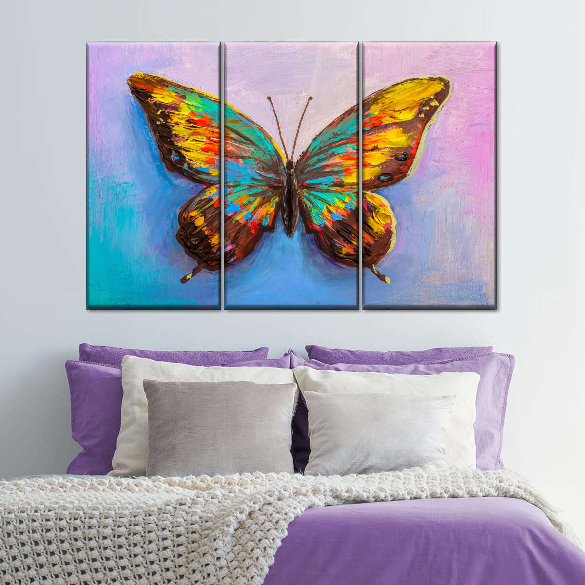 Multicolored Butterfly Wall Art