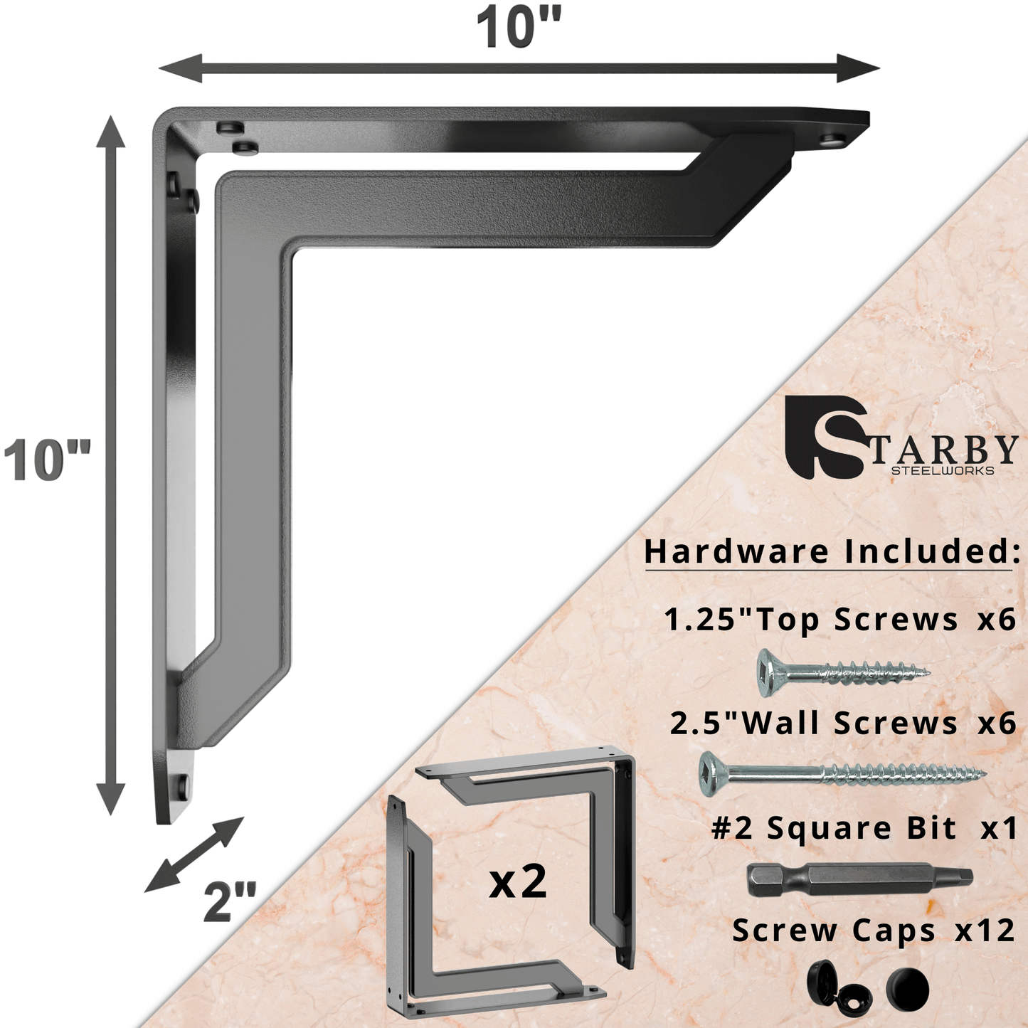 Lucca Heavy Duty Steel Brackets for Shelving