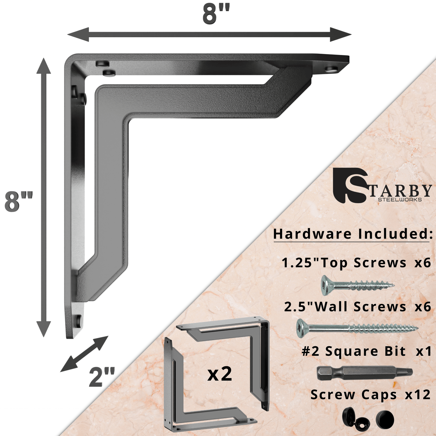 Lucca Heavy Duty Steel Brackets for Shelving