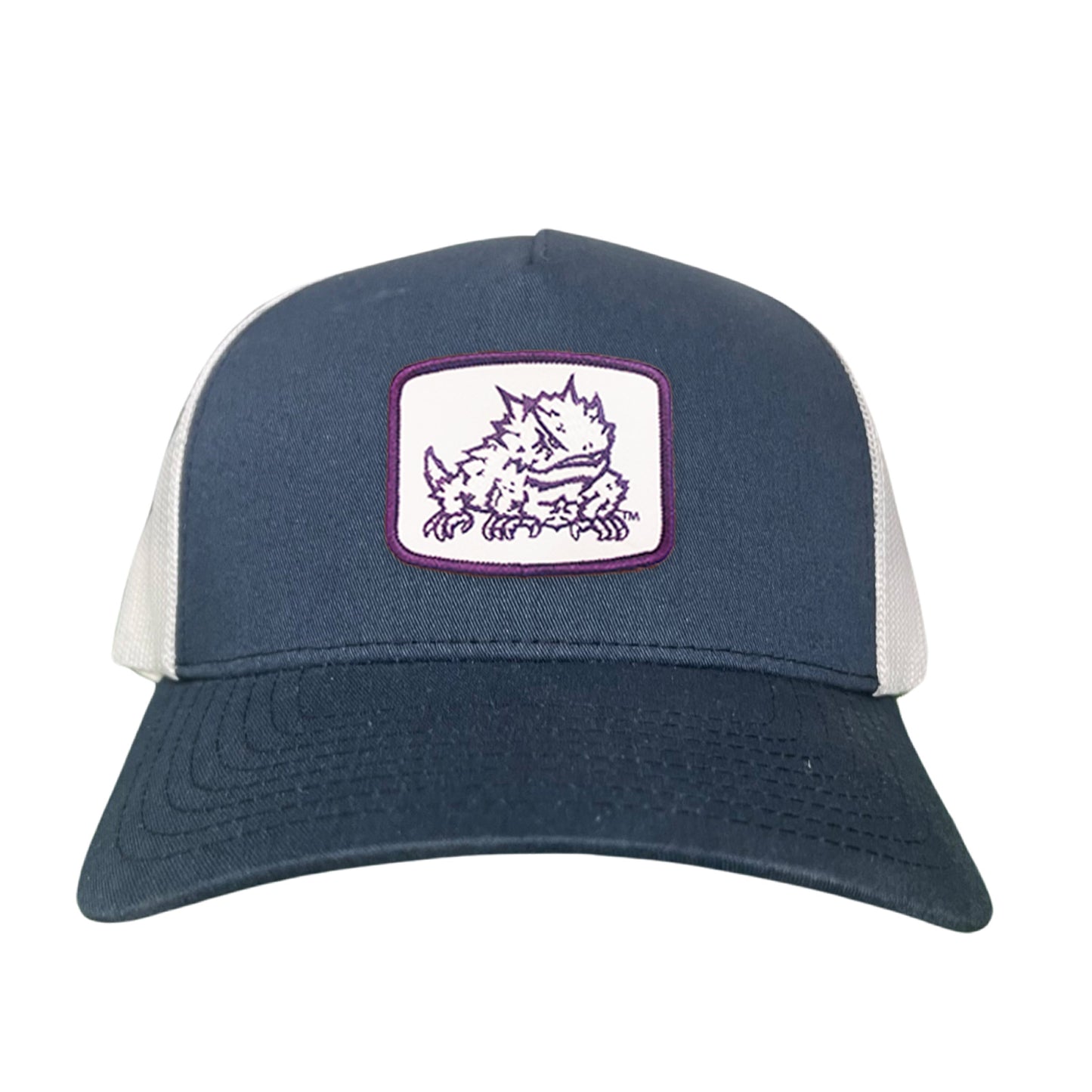 TCU Horned Frog Square Patch / Curved Bill Mesh Snapback / 121 - TCU005