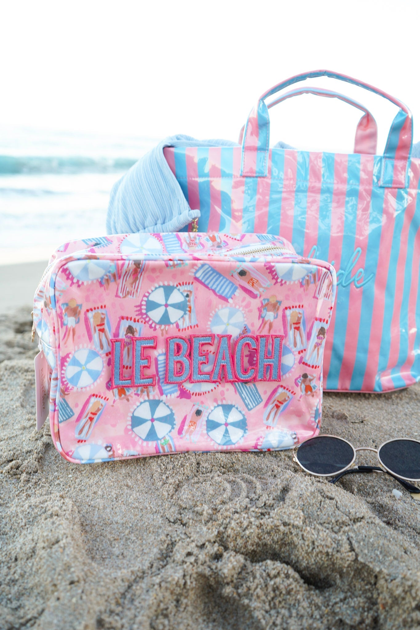 Le Beach - Pink Beach Clear Coat XL Bag