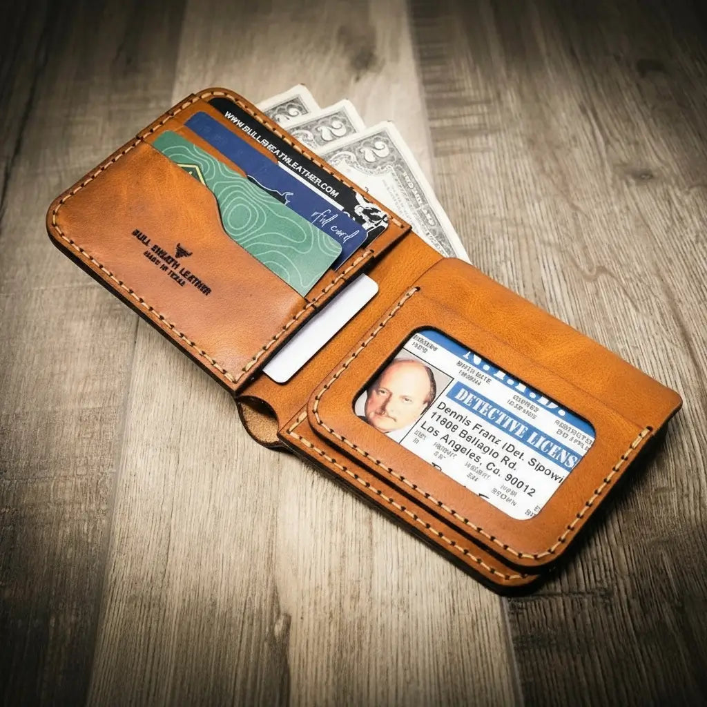 Badge Bifold Wallet - Chestnut Brown