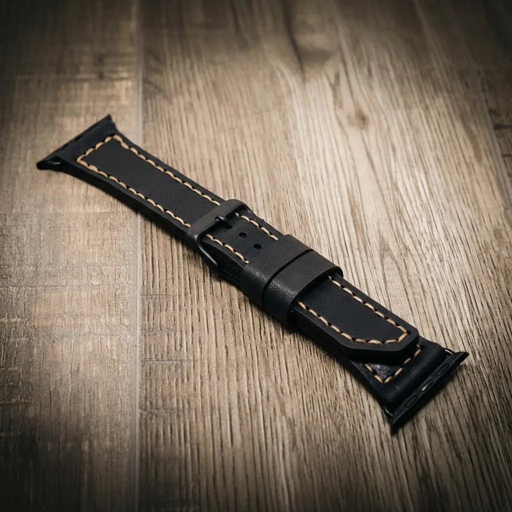 Apple Watch Leather Band - Black