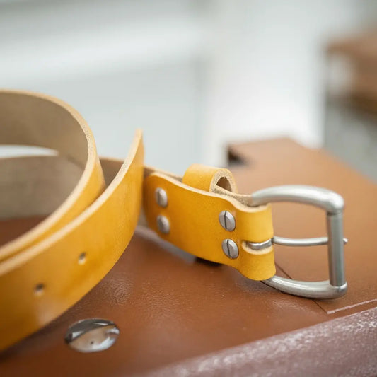 Men's Leather Belt - Saddle Tan