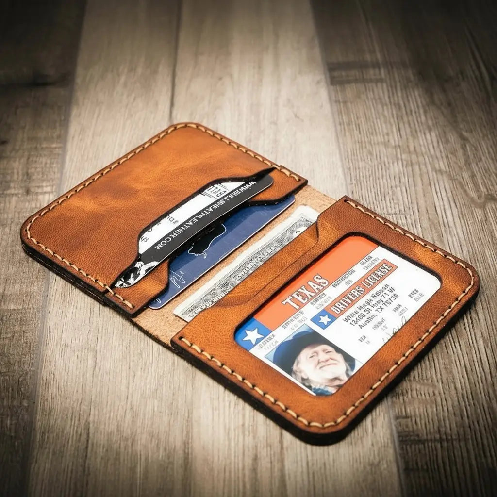 The Georgetown Minimalist Wallet in Chestnut Brown